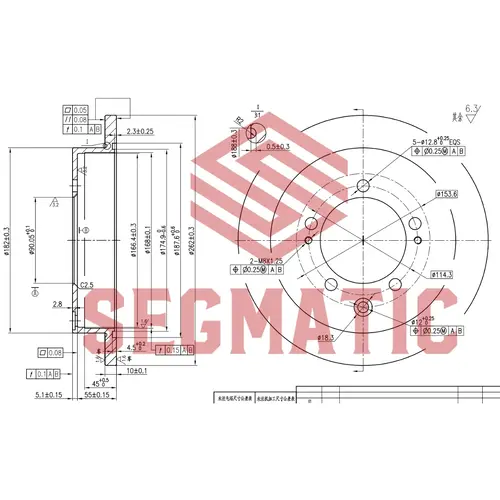 Тормозной диск SEGMATIC SBD30093156