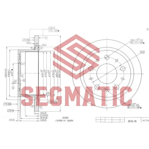 Тормозной диск SEGMATIC SBD30093171