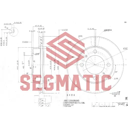 Тормозной диск SEGMATIC SBD30093195