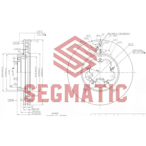 Тормозной диск SEGMATIC SBD30093209