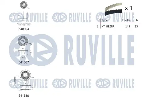 Комплект ремня ГРМ 550312 RUVILLE