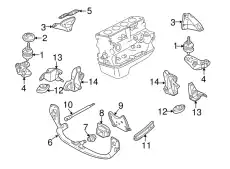 Подушка крепления двигателя VAG 8D0 199 382 AN