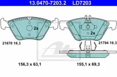 Тормозные колодки дисковые ATE 13.0470-7203.2
