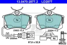 Тормозные колодки дисковые ATE 13.0470-2877.2