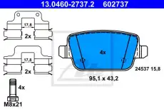 Тормозные колодки дисковые ATE 13.0460-2737.2