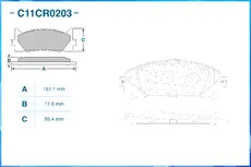 Тормозные колодки дисковые CWORKS C11CR0203