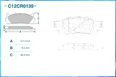 Тормозные колодки дисковые CWORKS C12CR0139