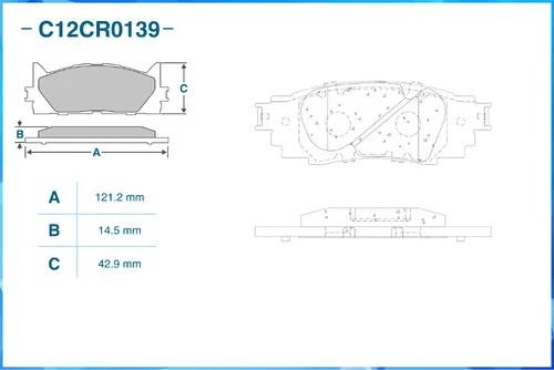 Тормозные колодки дисковые CWORKS C12CR0139