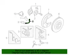 шланг тормозной задн. прав. VW 3D0 611 775 E VAG