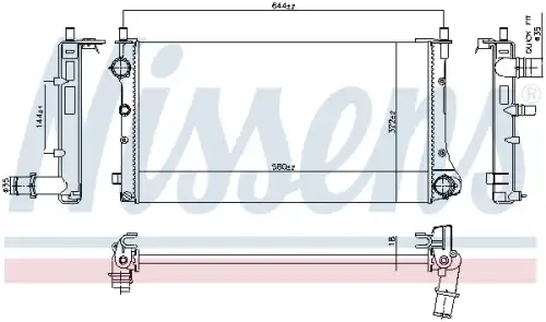 Радиатор кондиционера (конденсатор) NISSENS 606345