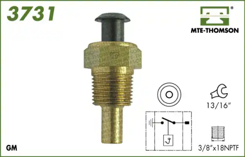 Термовыключатель, вентилятор радиатора ! \GM, STANDARD 3731 MTE-THOMSON