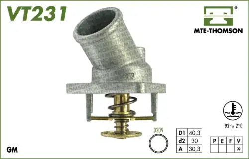 Термостат системы охлаждения MTE-THOMSON VT231.92