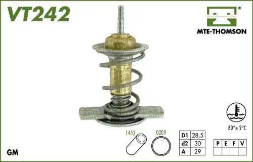 Термостат системы охлаждения MTE-THOMSON VT242.80