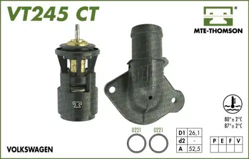 Термостат системы охлаждения MTE-THOMSON VT245.80CT