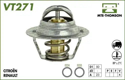 Термостат системы охлаждения MTE-THOMSON VT271.83