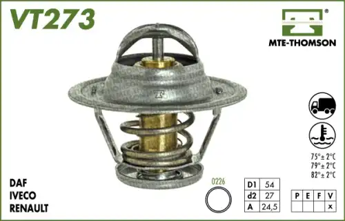 Термостат системы охлаждения MTE-THOMSON VT273.74