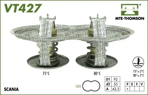 Термостат системы охлаждения MTE-THOMSON VT427.89/96