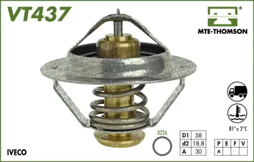 Термостат системы охлаждения MTE-THOMSON VT437.88