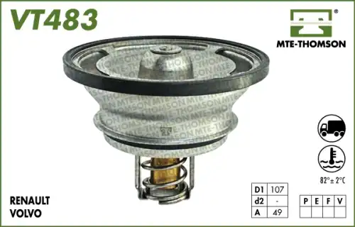 Термостат системы охлаждения MTE-THOMSON VT483.82
