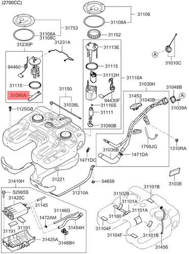 Топливный фильтр MOBIS 310902E900