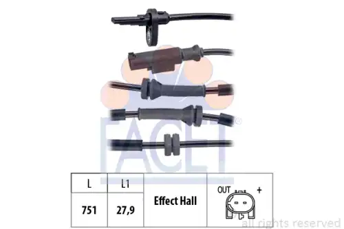 Датчик ABS FACET 21.0226
