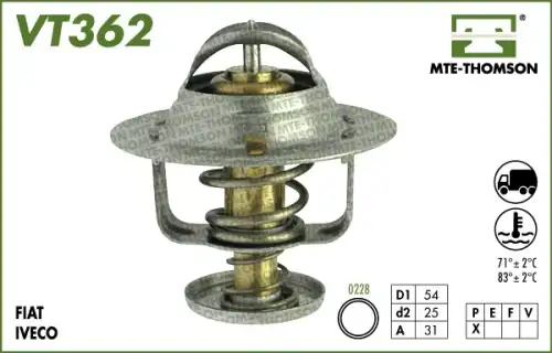 Термостат системы охлаждения MTE-THOMSON VT362.71
