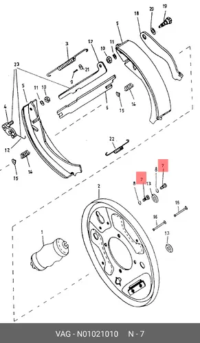 Болт N 010 210 10 VAG