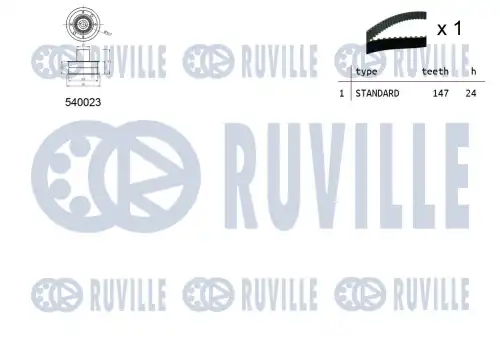 Комплект ремня ГРМ 550168 RUVILLE