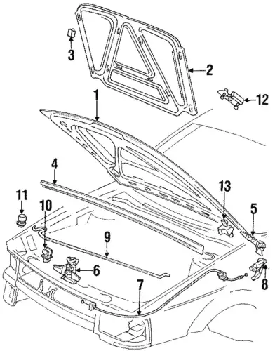 трос капота VW 357823531 VAG