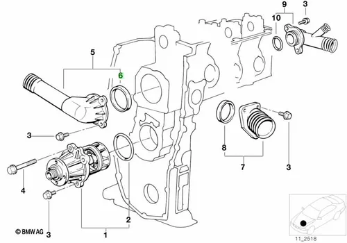 Кольцо уплотнительное автомобильное BMW 11 53 1 437 149