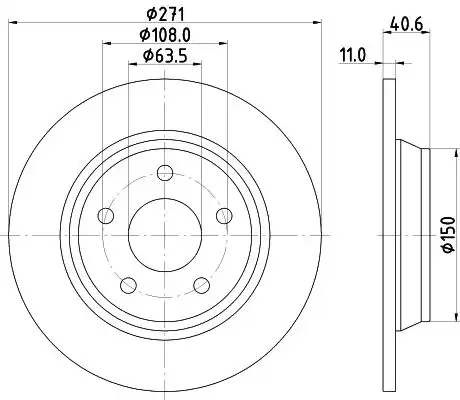 Тормозной диск HELLA 8DD 355 132-031