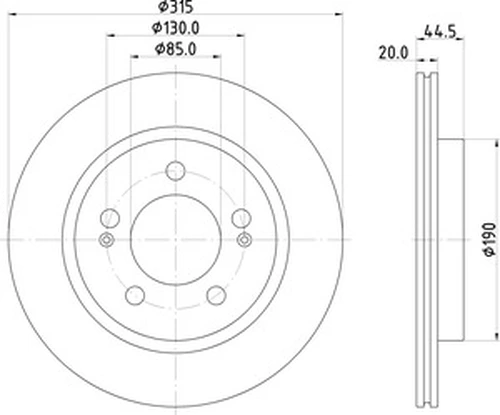 Тормозной диск MINTEX MDC3018C вентилируемый ,