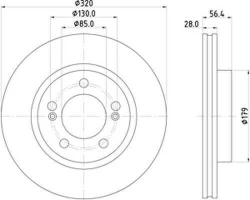 Тормозной диск MINTEX MDC3017C вентилируемый ,