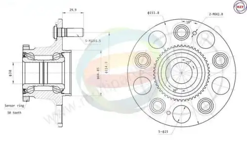 Ступица ODM-MULTIPARTS 70-040020