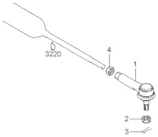 Рулевой наконечник HYUNDAI / KIA 0K9A232280