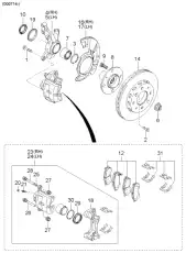 Тормозные колодки дисковые HYUNDAI / KIA 0K2N13328ZA