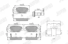 Тормозные колодки дисковые JURID 573918J
