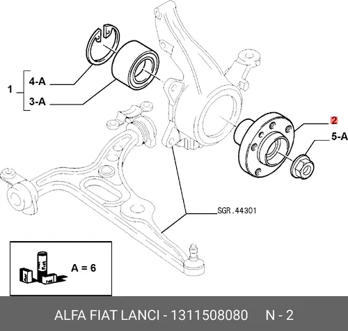 Ступица FIAT 1311508080