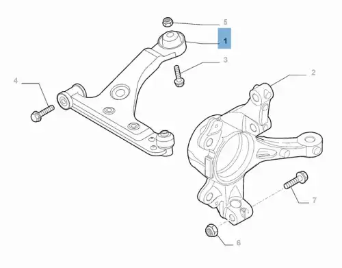 Рычаг подвески FIAT 51895367