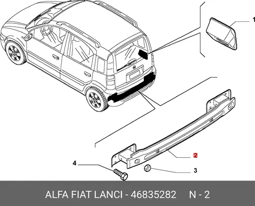 Усилитель бампера FIAT 46835282