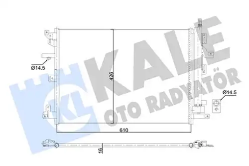 Радиатор кондиционера (конденсатор) KALE 353070