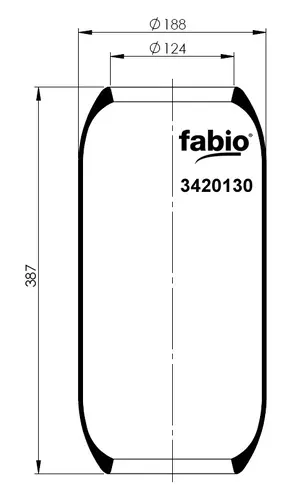Пневморессора (сильфон) 3420130 FABIO