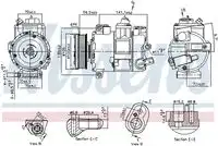 Компрессор, кондиционер 890773 NISSENS