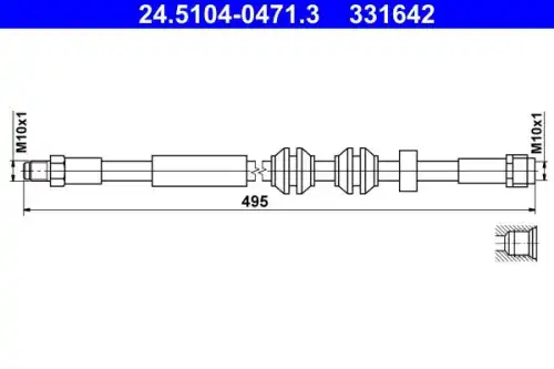 Тормозной шланг 24.5104-0471.3 ATE