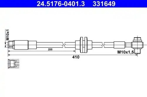 Тормозной шланг 24.5176-0401.3 ATE