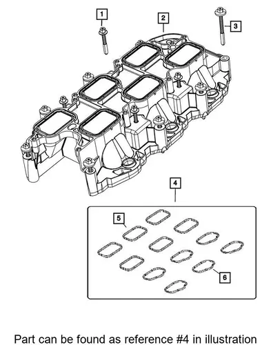 Прокладка коллектора JEEP 68535427AA