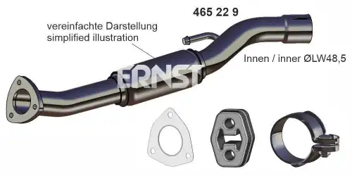 Труба выхлопного газа 465229 ERNST