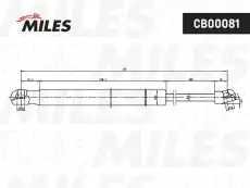 Амортизатор (упор) багажника MILES CB00081