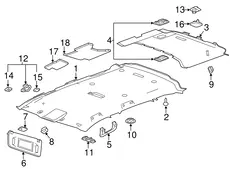 RETAINER,HDLNG T/PNL 11547171 CADILLAC