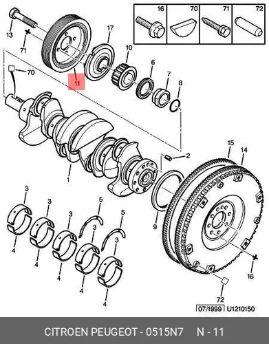 Шкив коленвала PSA 0515 N7